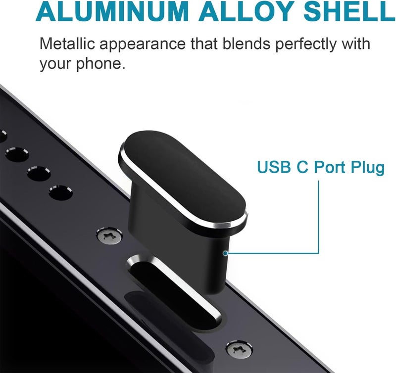 Goweewon USB C Dust Plug, USB C Port Plug Cover Compatible with iPhone 17, Ari,17 Pro,17 Pro Max, iPhone 16/15 (Pro, Plus, Pro Max) Galaxy S24–S8, iPad & Type-C Devices Charging Port Protector Dust Cover - Image 2